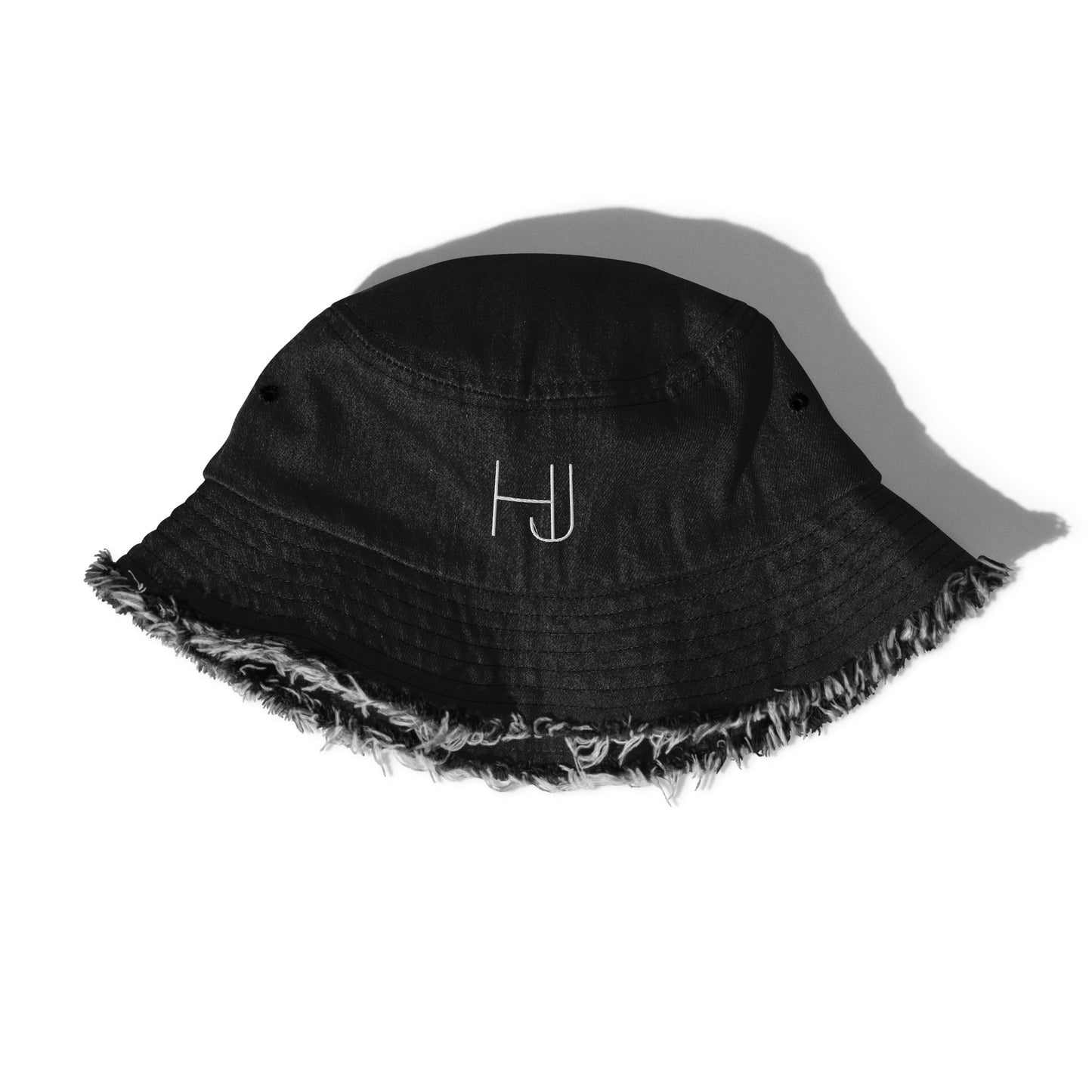 HJ Distressed denim bucket hat