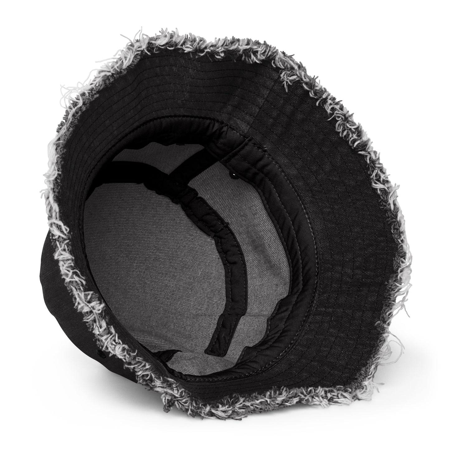 HJ Distressed denim bucket hat