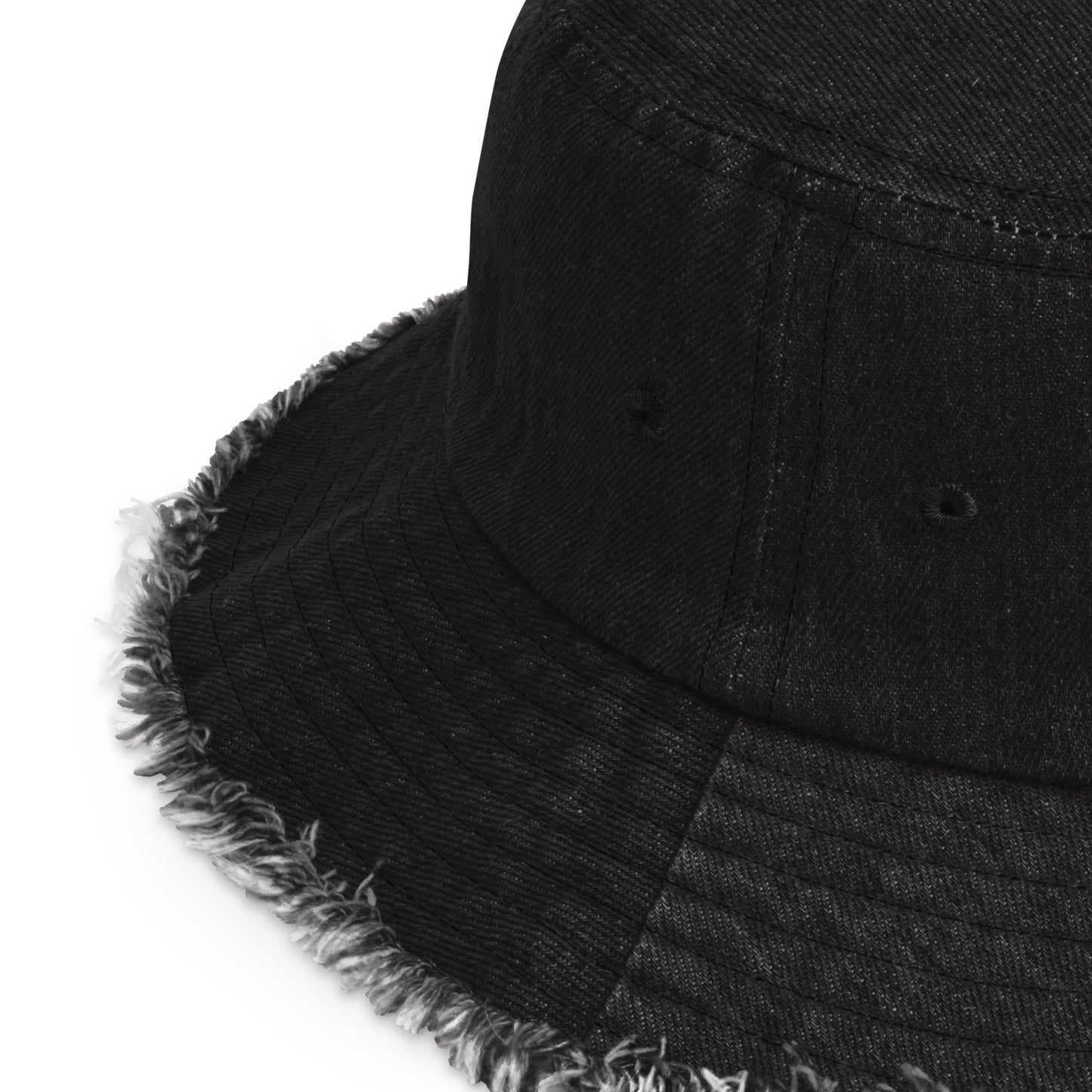HJ Distressed denim bucket hat