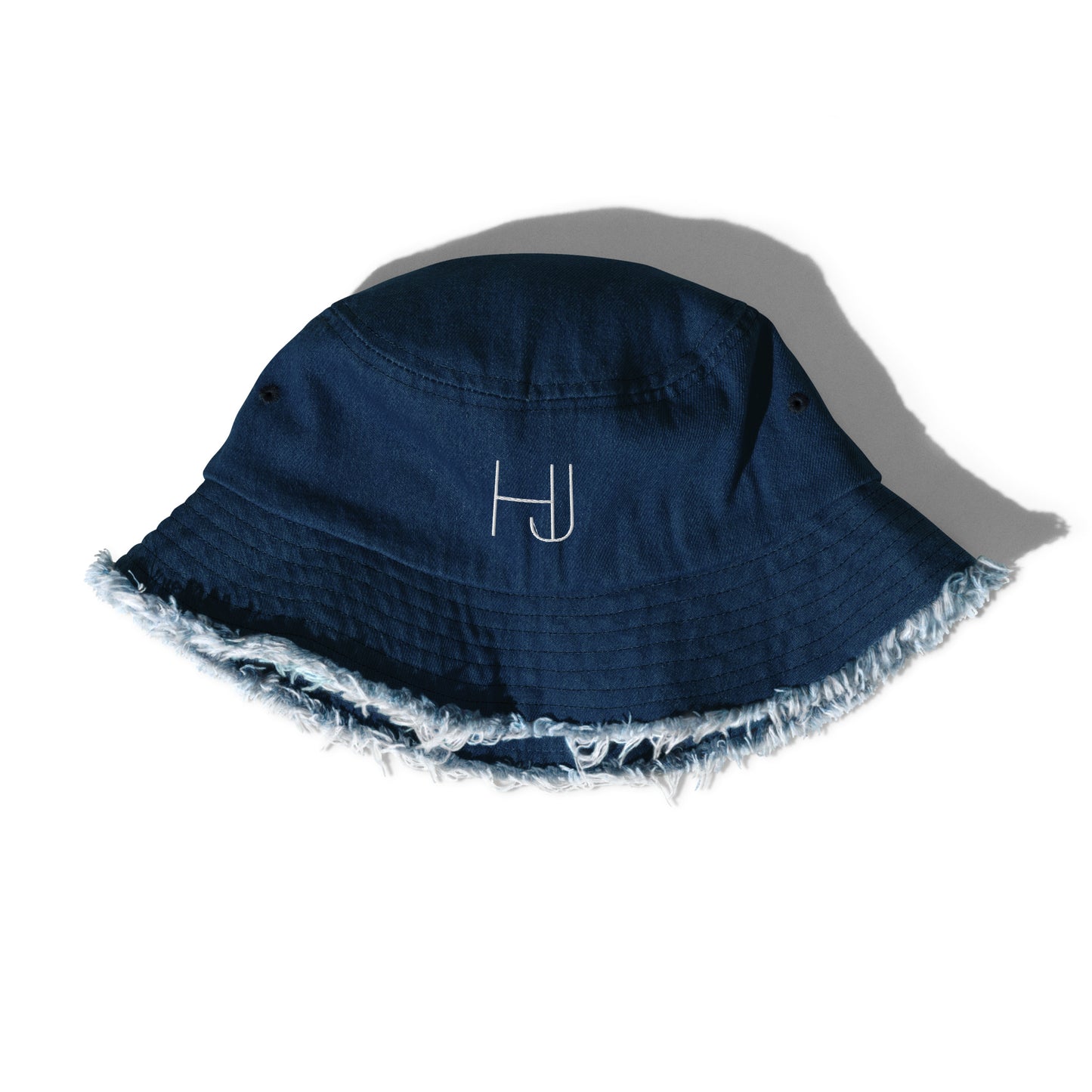 HJ Distressed denim bucket hat