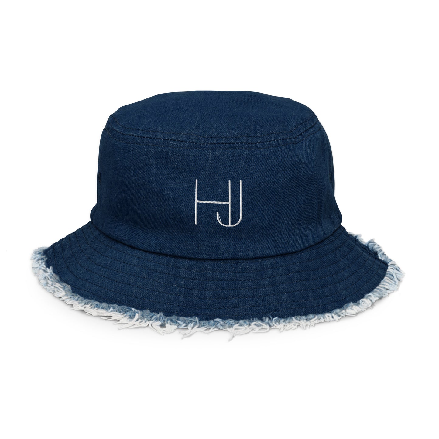HJ Distressed denim bucket hat