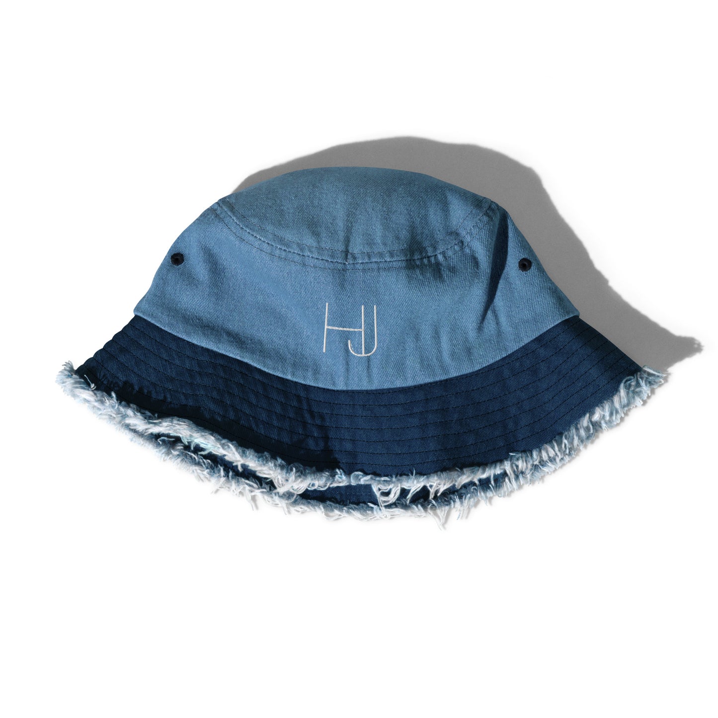 HJ Distressed denim bucket hat