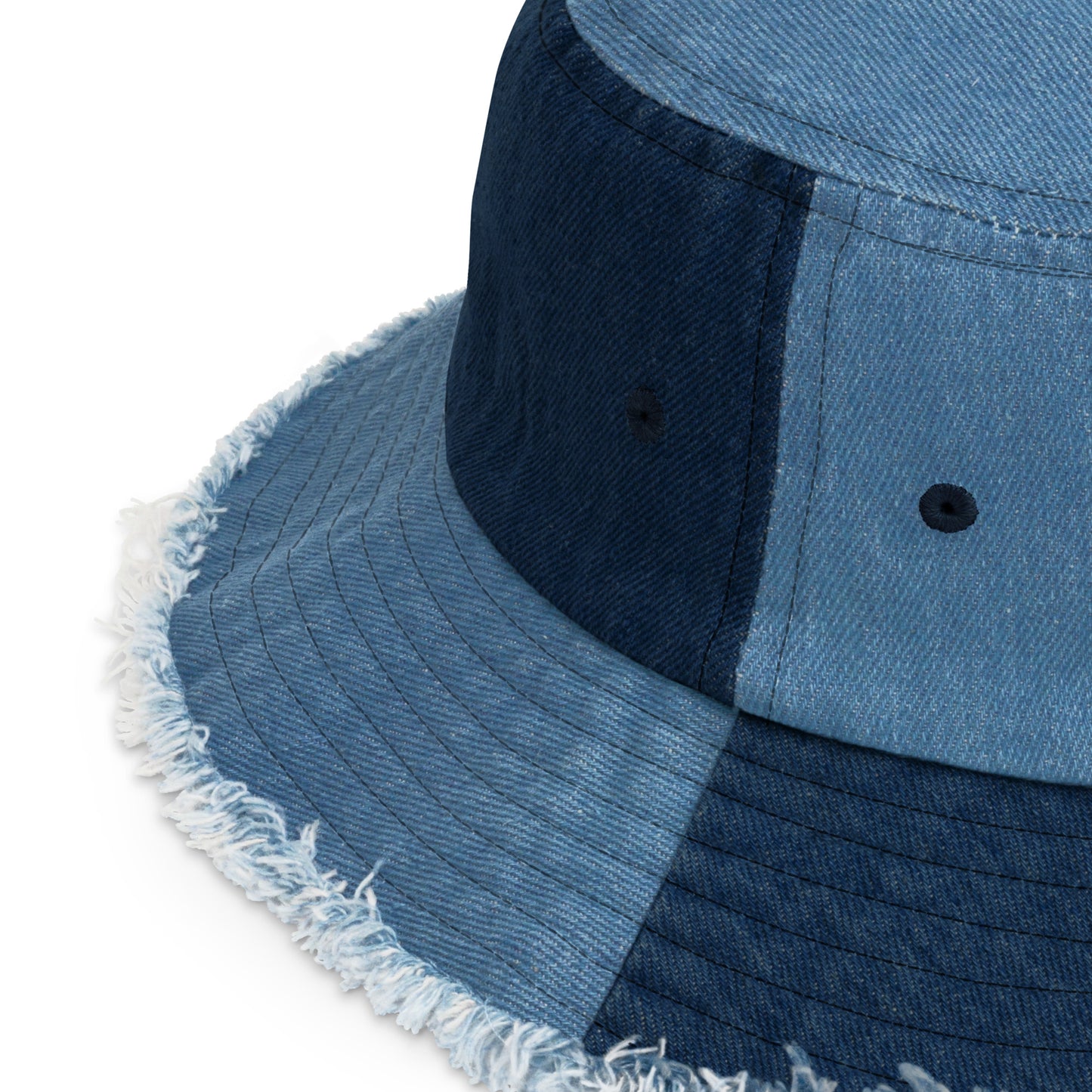 HJ Distressed denim bucket hat
