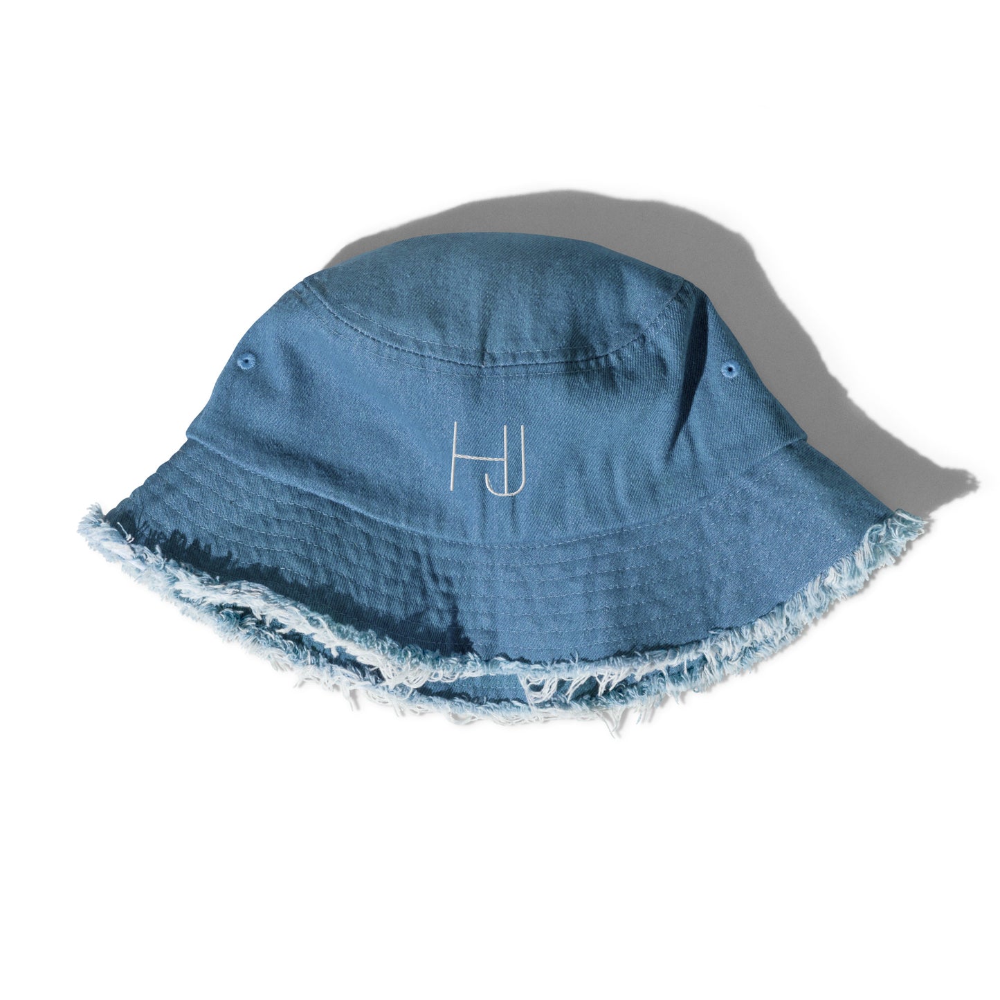 HJ Distressed denim bucket hat