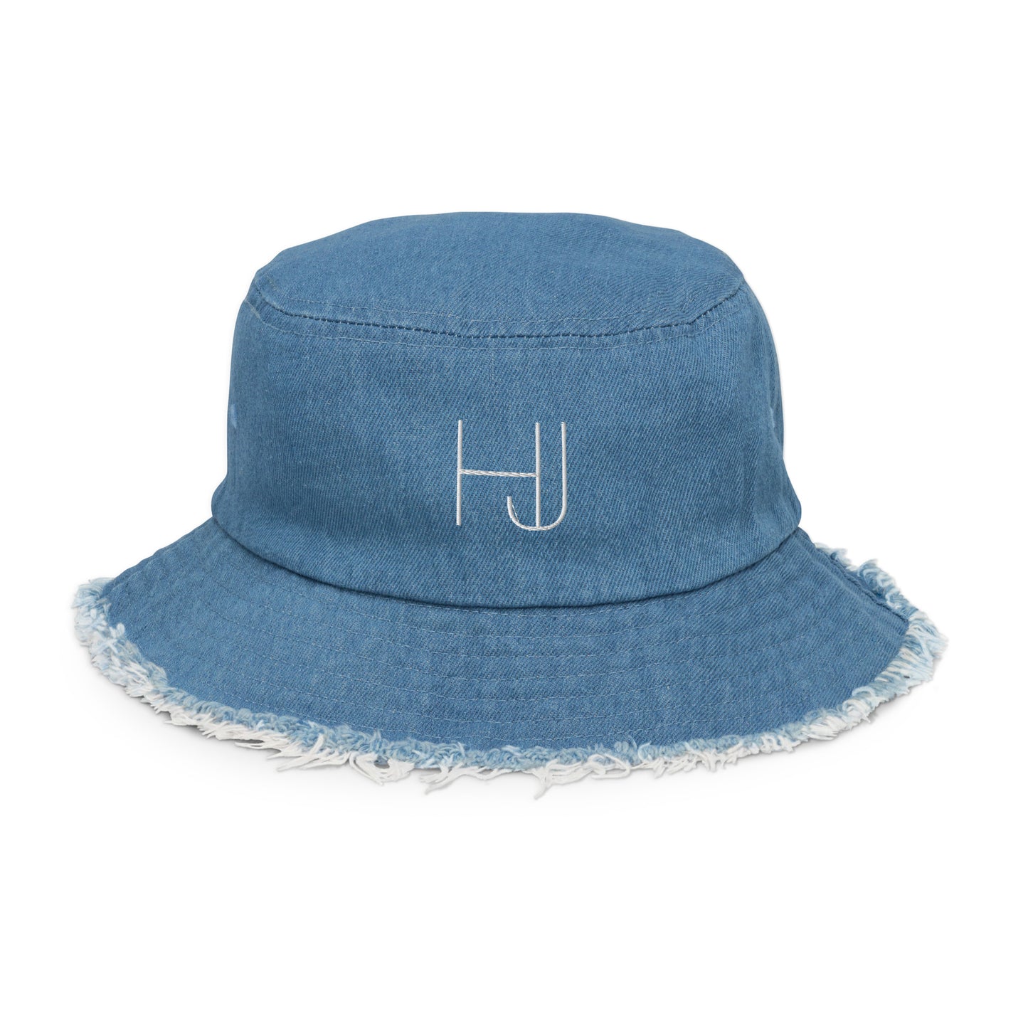 HJ Distressed denim bucket hat