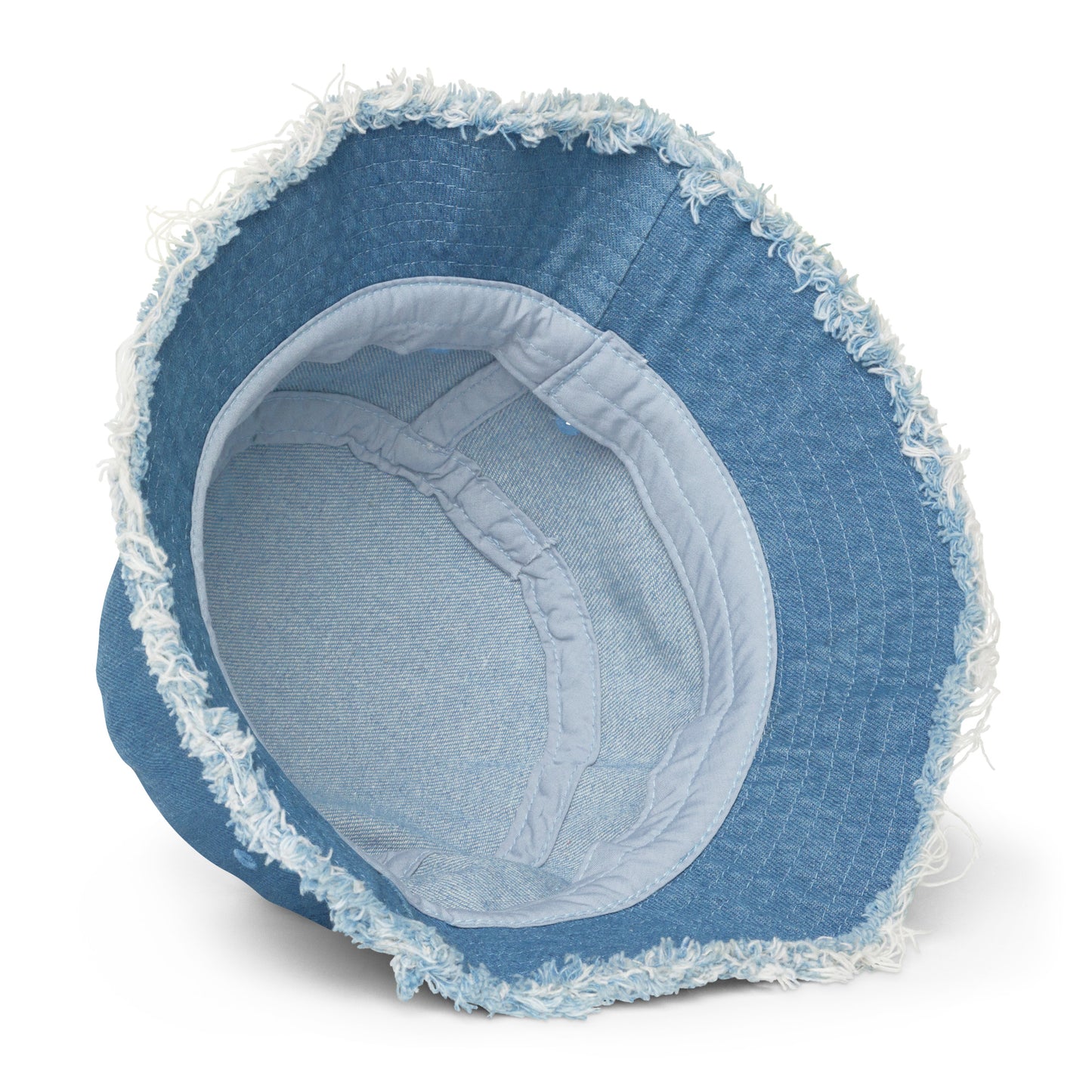 HJ Distressed denim bucket hat