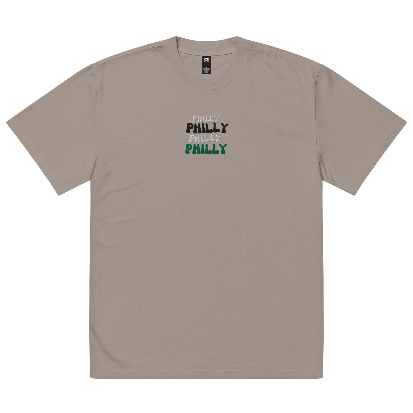 Philly Embroidered Oversized faded t-shirt