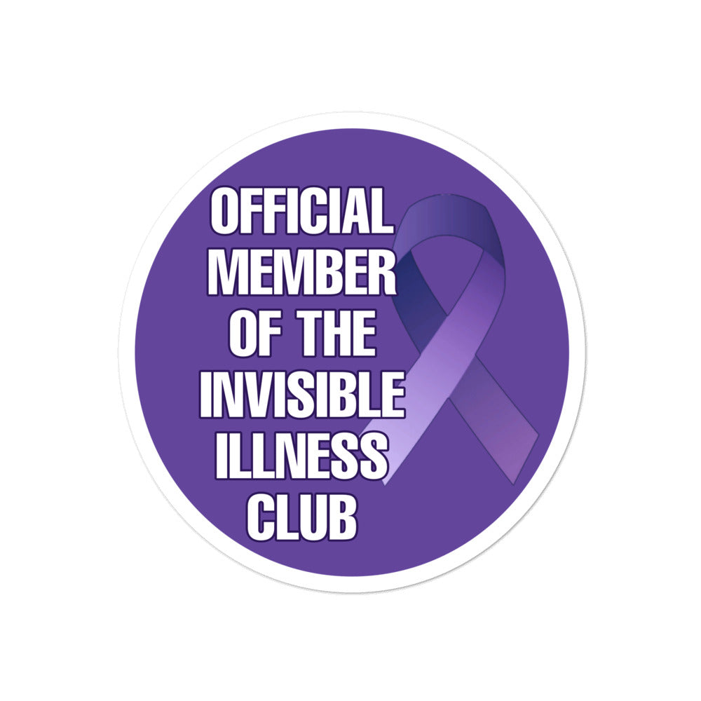 Invisible illness club Bubble-free stickers