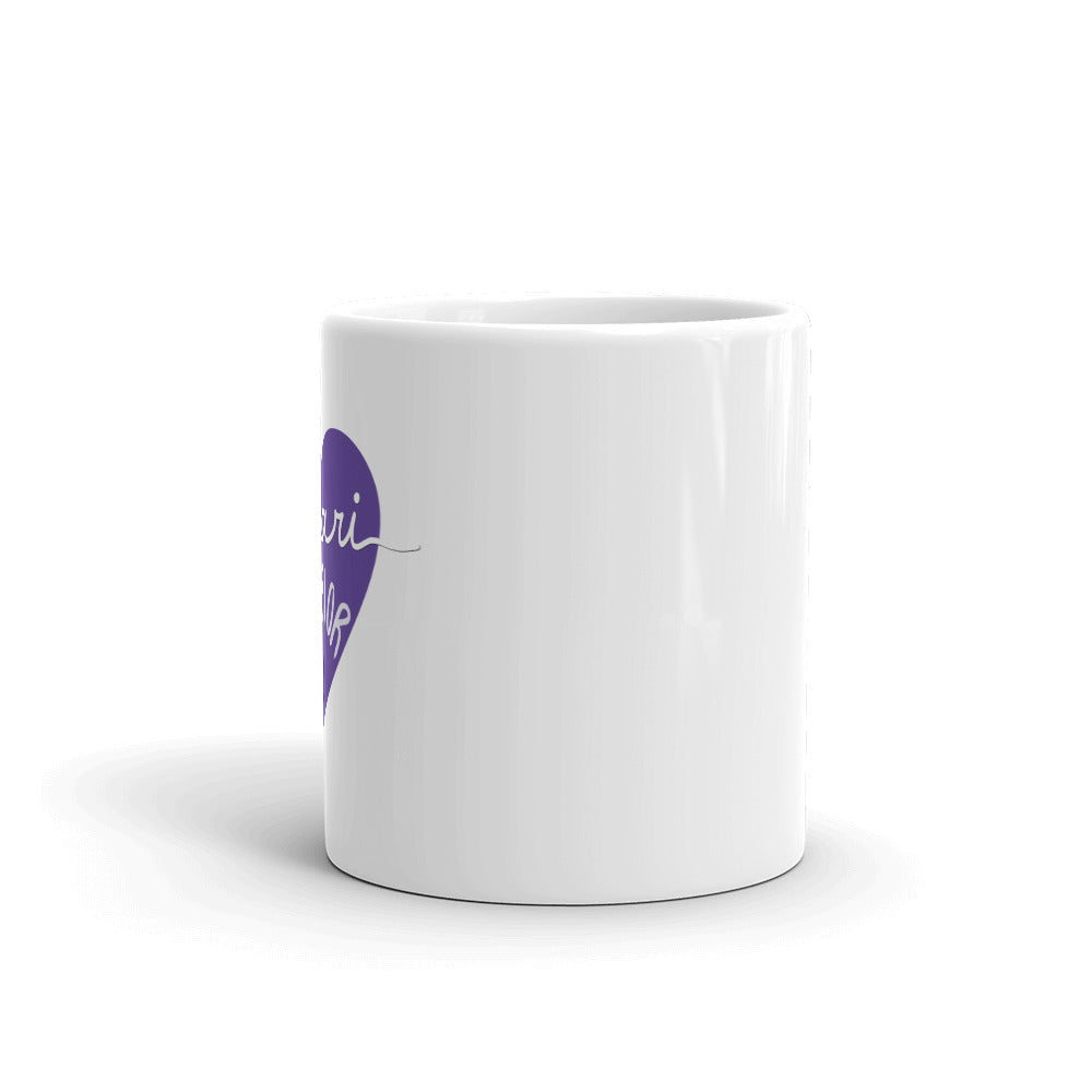 Chiari heart White glossy mug