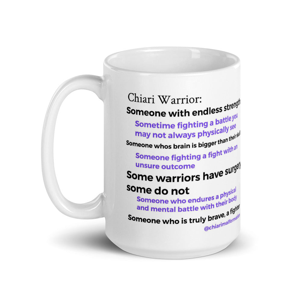 Chairi Warrior definition White glossy mug