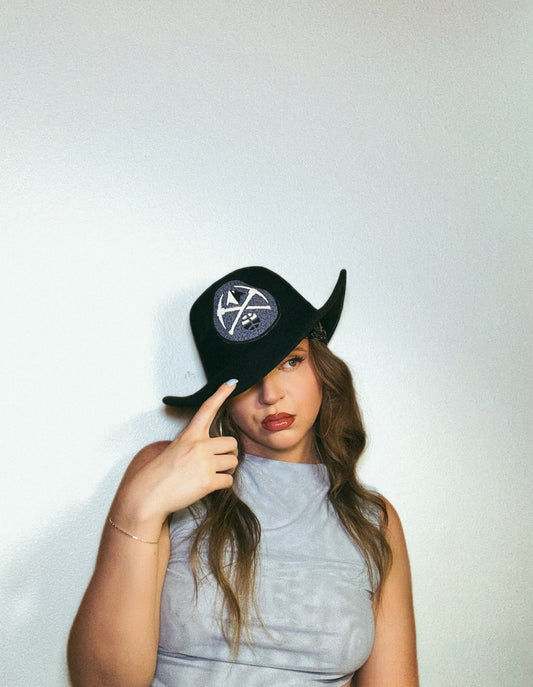 Denver Hand painted denim logo cowboy hat