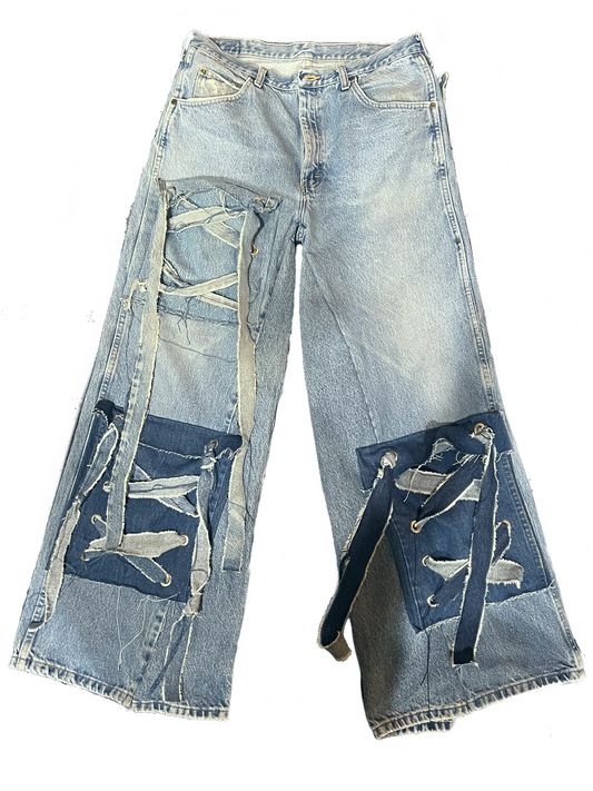 Corset Cross Cargo Pocket Jean