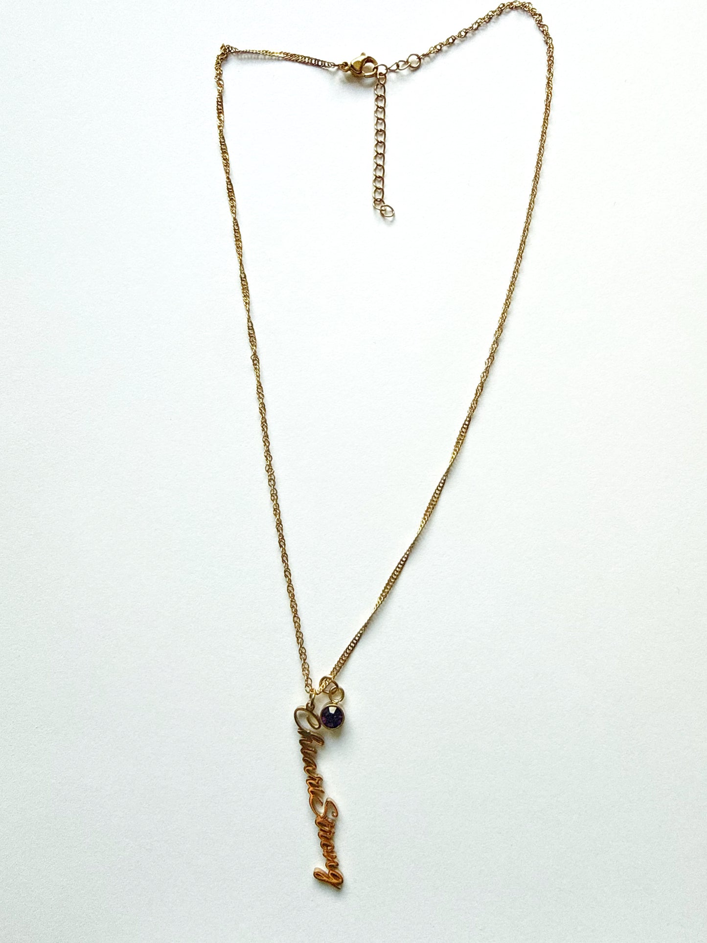 Chiari Strong Dark purple stone Necklace