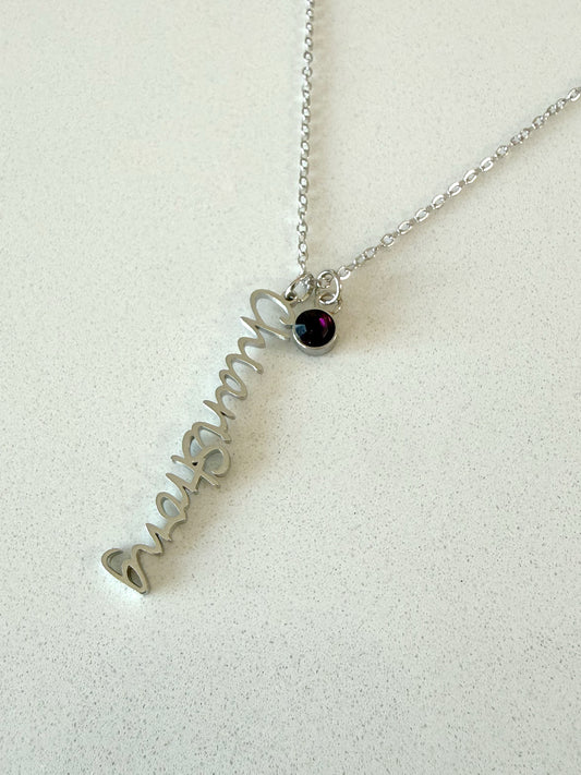 Chiari Strong Dark purple stone Necklace