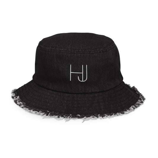 HJ Distressed denim bucket hat