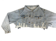 Load image into Gallery viewer, Star Philly Cropped Denim Jacket
