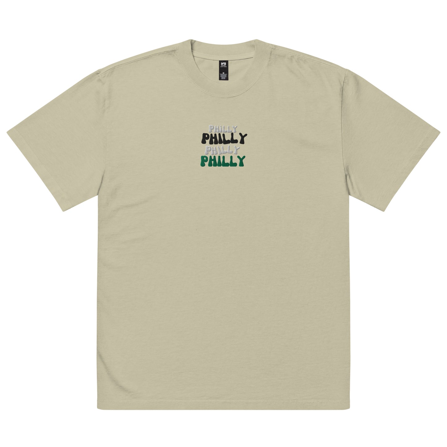 Philly Embroidered Oversized faded t-shirt