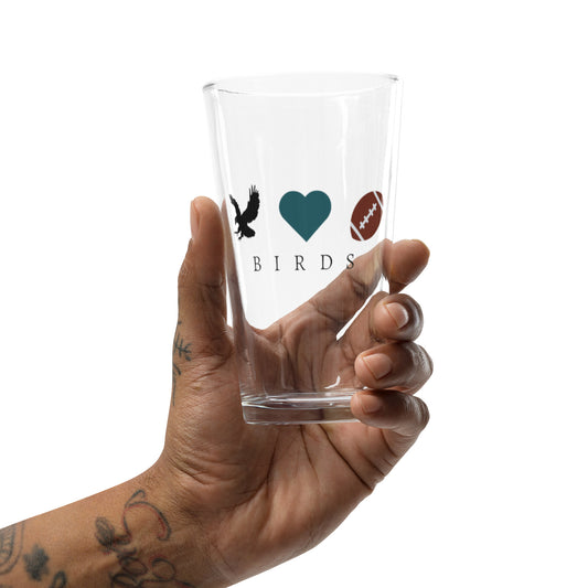 Birds Shaker pint glass