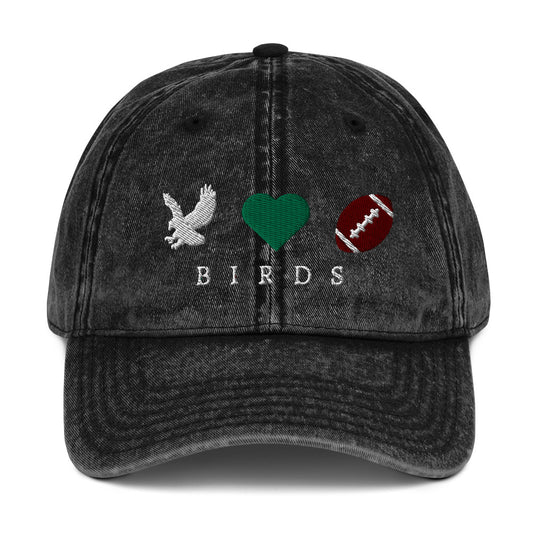 Birds Vintage Cotton Twill Cap