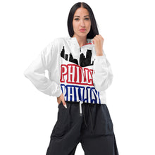 Load image into Gallery viewer, Philly Skyline Women’s cropped windbreaker

