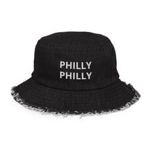 Load image into Gallery viewer, PHILLY PHILLY Distressed denim bucket hat
