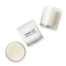 Load image into Gallery viewer, When Lit Bring me Coffee Glass jar soy wax candle
