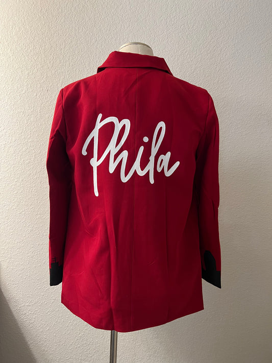 Phila skyline Hand Painted blazer