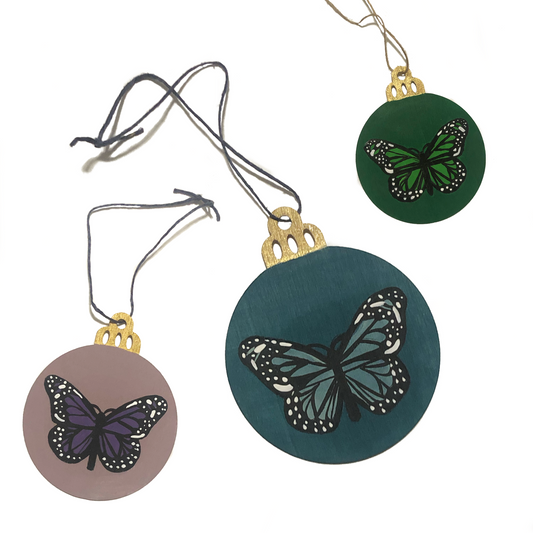 Hand painted Butterfly ornament