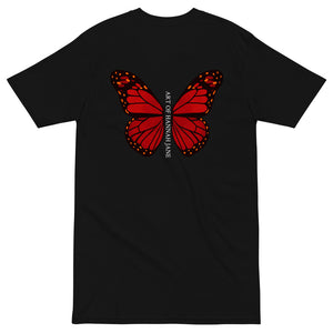 Red butterfly premium heavyweight tee