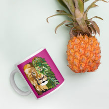 Load image into Gallery viewer, Pink Garden Lion Mug

