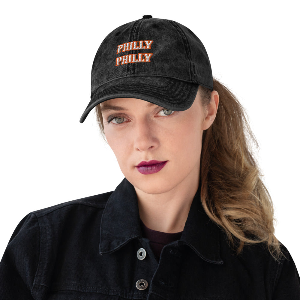 Orange Philly Vintage Cotton Twill Cap