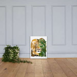 Garden Lion Canvas Print