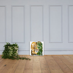 Garden Lion Canvas Print