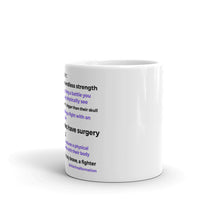 Load image into Gallery viewer, Chairi Warrior definition White glossy mug
