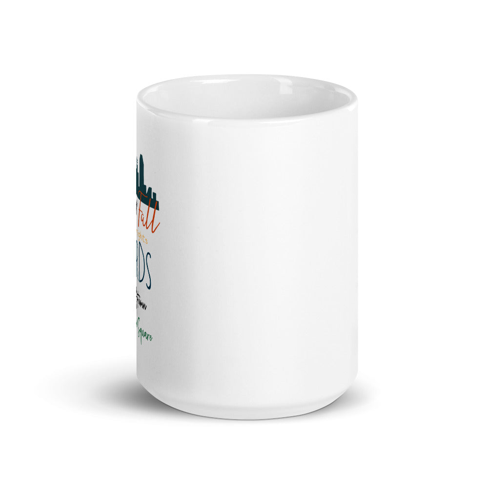 Fall In Philly White glossy mug