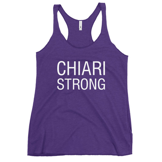 Purple chiari strong Women's Racerback Tank